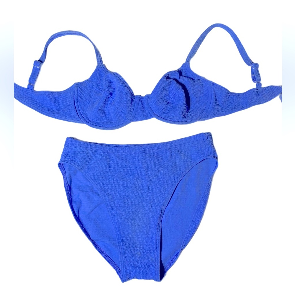 Body I.D.  Blue Bikini Top & Bottoms Size 8 C/D